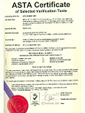 ASTA Test Type Certificate